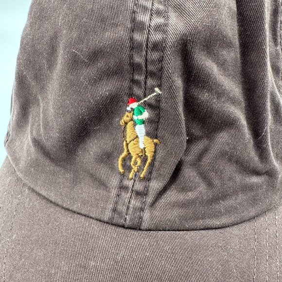 Polo Ralph Lauren Classic Brown Baseball Cap Little Pony Embroidered NEW - Picture 3 of 10